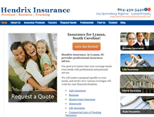 Tablet Screenshot of hendrixinsurancesc.com